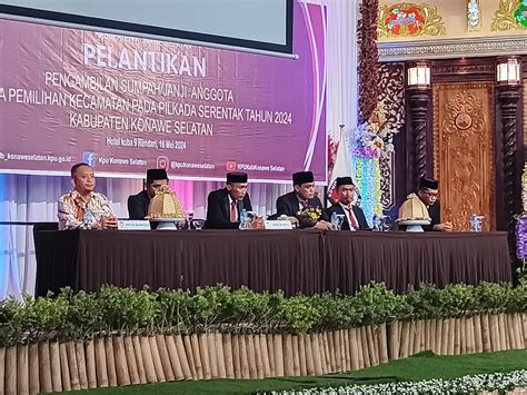 KPU Konsel Resmi Melantik 125 PPK Untuk Pilkada Serentak Tahun 2024