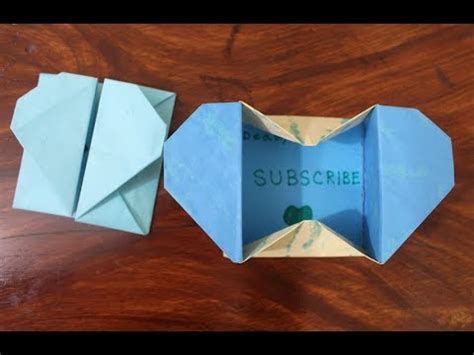 Origami Heart Box Envelope With Secret Message Easy Tutorial