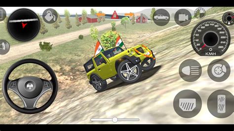 New Yellow Mahindra Thar Off Road Driving In Indian Cars Simulator