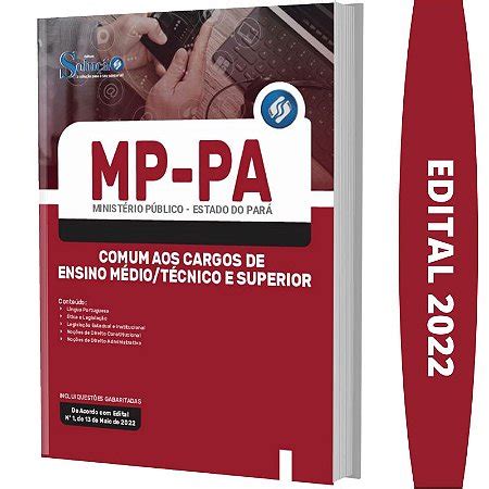 Apostila Concurso Mp Pa Ensino M Dio T Cnico E Superior Solu O