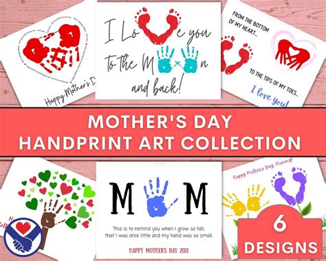 Mothers Day Handprint Art Mothers Day Printable Handprint Art for Grandma Handprint Gifts - Etsy