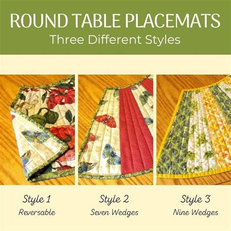 Round Table Placemat New Pattern