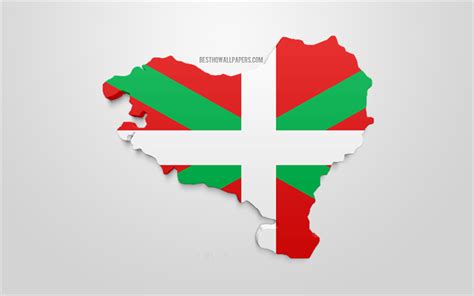 Télécharger Fonds Décran 3d Drapeau Du Pays Basque La Carte De La