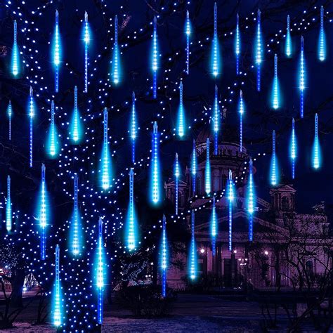 XMAS Outside Decorations 18 Inches 10 Tubes 360 LED Meteor Shower