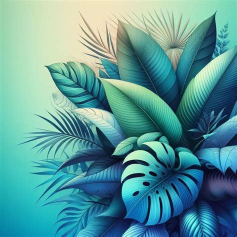 Premium Photo Free Vector Green Tropical Leaves Copy Space Background