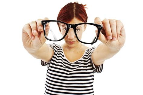 Eyes And Eyeglasses Close Up On Visual Test Chart Eyesight And Stock Image Image Of