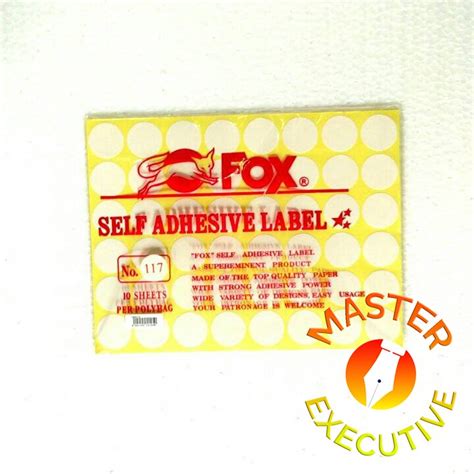 Jual Pak Lembar Fox Label Stiker Undangan Nama Self