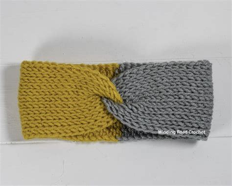 Tunisian Crochet Ear Warmer Free Beginner Pattern Winding Road Crochet