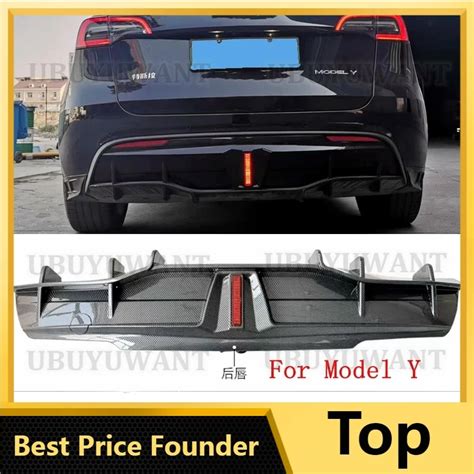 Para Tesla Model Y Preto Brilhante Carro Boot Spoiler