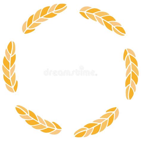 Vector Illustration Of A Wreath Made Of Wheat Spikelets Isolated On A