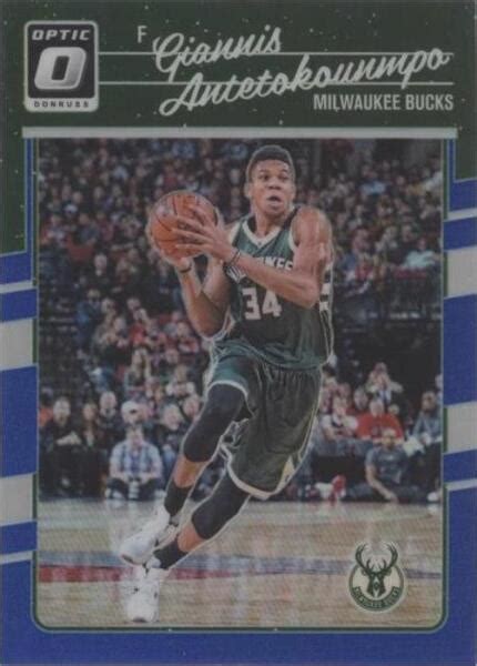 2016 17 Panini Donruss Optic Blue Prizm 5 Giannis Antetokounmpo 49