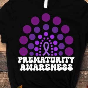 Prematurity Awareness SVG PNG Purple Ribbon Rainbow PNG Etsy