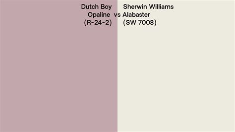 Dutch Boy Opaline R Vs Sherwin Williams Alabaster Sw Side