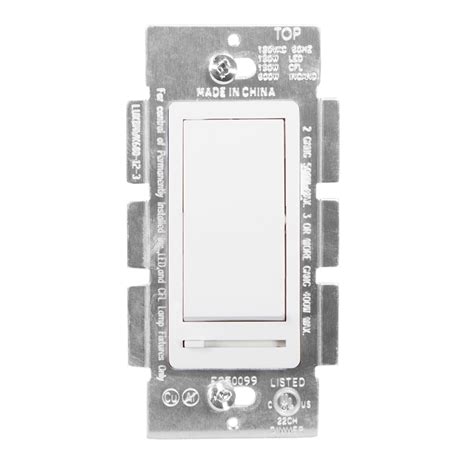 Maxxima 3 Waysingle Pole Decorative Led Slide Dimmer Rocker Switch Wall Plate Included Pack