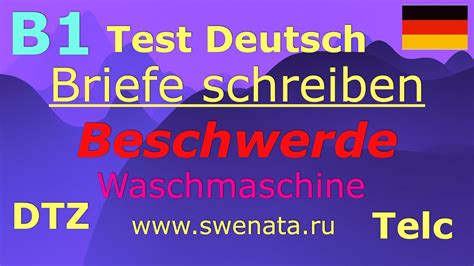 B Briefe Dtz Telc I Deutschtest Youtube