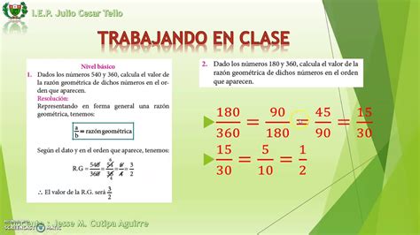 RAZÓN GEOMÉTRICA 6to de primaria YouTube