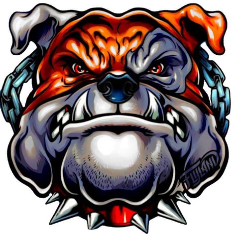 Head Ferocious Bulldog Stock Vector Illustration Of Guard 77655909