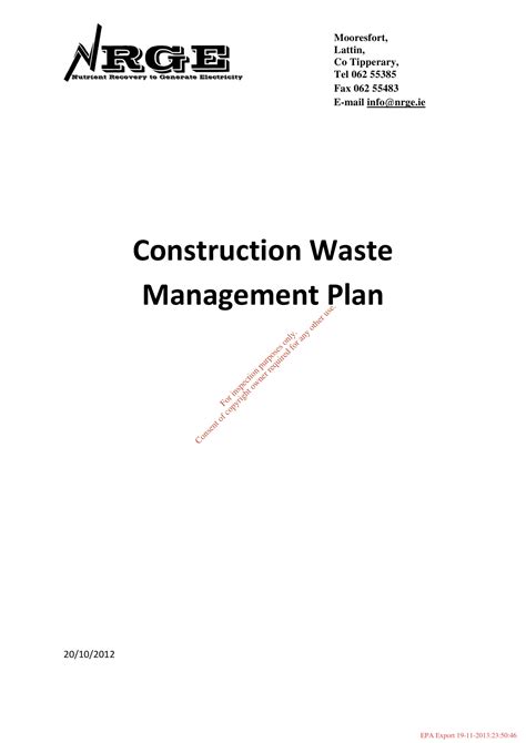 Waste Management Plan 18 Examples Format Pdf Tips