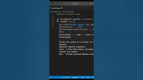 Default Parameter Value Python Pythonprogramming Coding Programming Pythoncoding Youtube