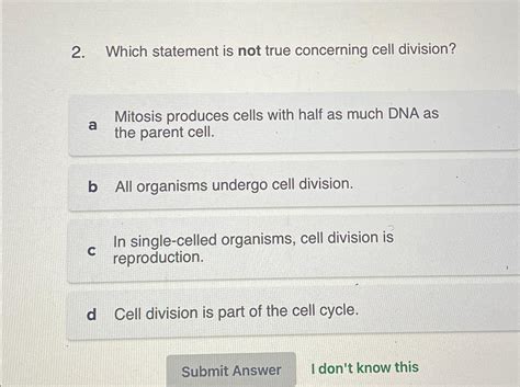 Solved Which Statement Is Not True Concerning Cell Chegg