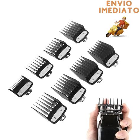 Kit Pentes Metal Maquina Corte Cabelo P Wahl Preto Escorrega O Pre O