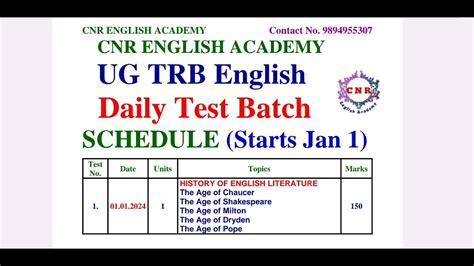 Ug Trb English Bt Assistant Daily Test Batch Announcement Youtube