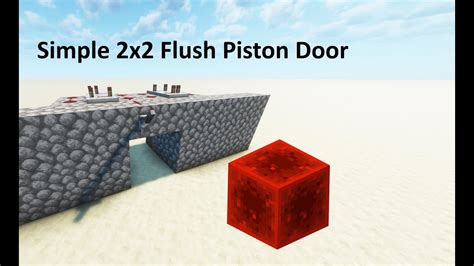 Simple Flush 2x2 Piston Door Minecraft Youtube