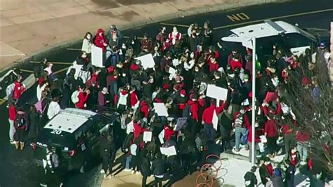 Students Walk Out Of Tewksbury High School In Show Of Support As