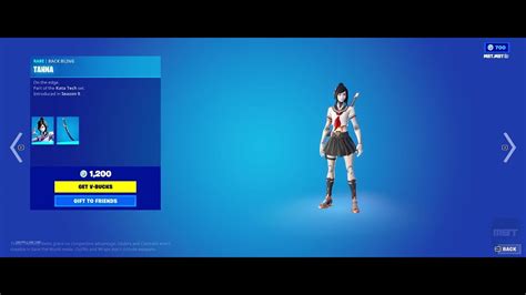 [showcase] Fortnite Shop Items Rare Outfit Tsuki And Back Bling Tahna