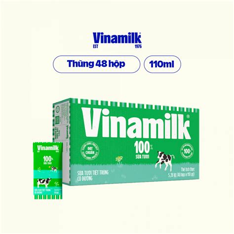 Sữa Tươi Tiệt Trùng có đường Vinamilk 110mlSữa Tươi Tiệt Trùng có đường ...