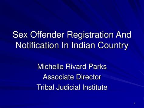 PPT Sex Offender Registration And Notification In Indian Country