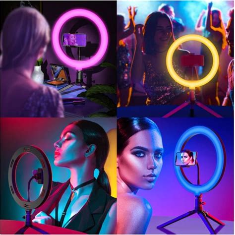 Lampa Circulara Ring Light Cm Inch Cu Lumina Rgb Conectare Usb