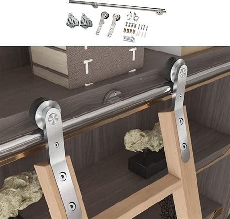 Sliding Ladder Hardware Full Set Library Rolling Ladder Track Kit