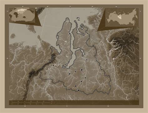 yamal nenets russia sepia major cities stock illustration illustration  salekhard