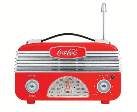 Coca Cola Retro Desktop Vintage Style AM FM Battery Operated Radio Red