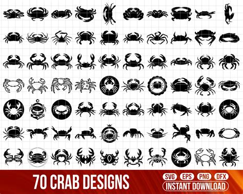 Crab Svg Bundle Crab Png Crab Clipart Crab Svg Crab Silhouette