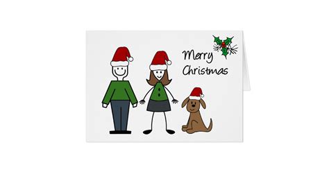 Christmas Stick Figures Card Zazzle