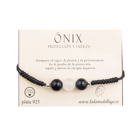 Pulsera Macrame Nix Y Piedra Luna Con Plata De Ley