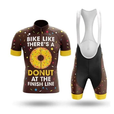 Donut Maillot De Cyclisme Sp Cial Homme Pro Manches Courte Ete