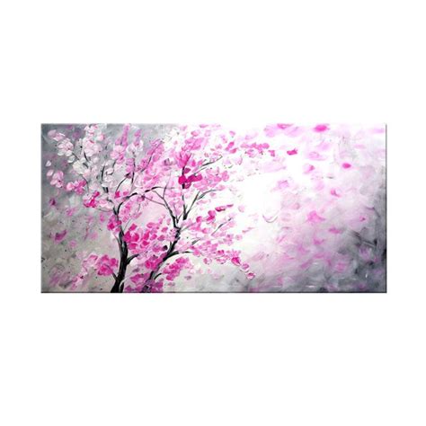 Hand Painted Cherry Blossom Canvas Wall Art