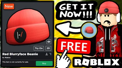 Free Accessory How To Get Red Blurryface Beanie Roblox Twenty One Pilots Event Youtube