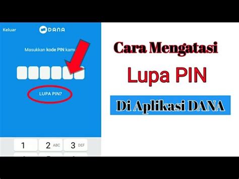 Cara Mengatasi Lupa Pin Aplikasi Dana Youtube