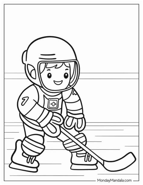 Hockey Players Coloring Pages