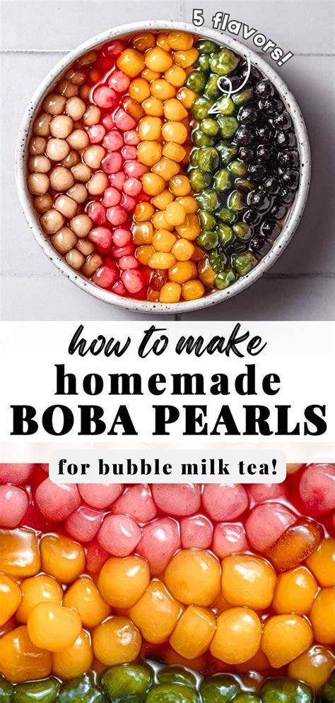 How To Make Boba Pearls 5 Flavors For Bubble Tea Boba Tea Recipe