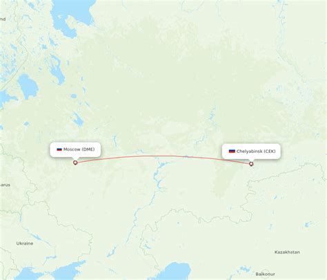 All Flight Routes From Moscow To Chelyabinsk Dme To Cek Flight Routes