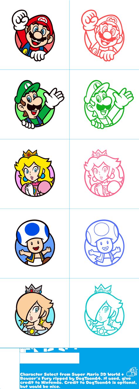 Super Mario 3d World Character Selection By Rosalina Luma