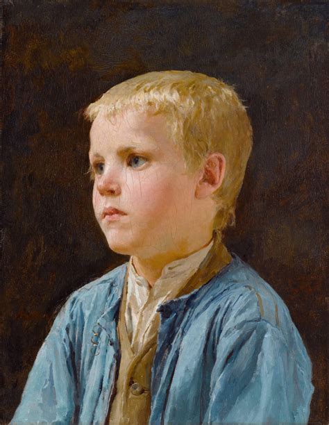 Portrait Of Boy Painting Albert Anker Oil Paintings