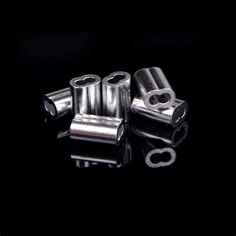 Pcs Mm Cable Crimps Aluminum Sleeves Cable Wire Rope Clip Fitting