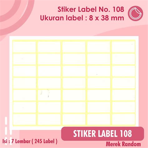 Jual Stiker Label 108 Label Note Stiker Kecil Shopee Indonesia