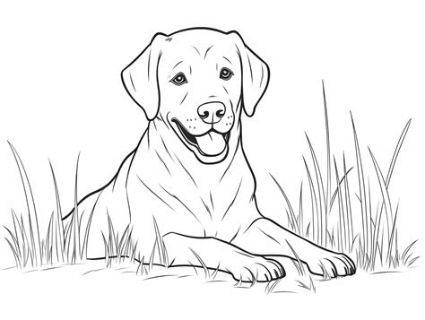 Labrador Retriever Coloring Page For Download - Coloring Page